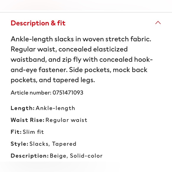 H&M beige slacks - Picture 7 of 7